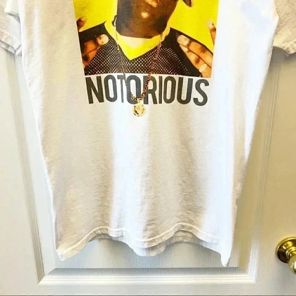 The Notorious B.I.G. Graphic Print T-Shirt White Yellow Size Medium - Picture 6 of 15